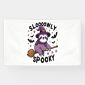 Schattigee Luiaard Happy Halloween (2) Spandoek (Horizontaal)