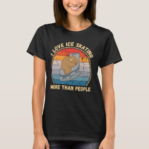 Schattigee luiaard Ik hou meer van schaatsen dan T-shirt