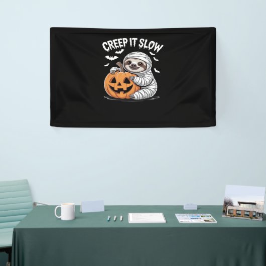 Schattigee Luiaard Lovers Funny Halloween Pumpkin  Spandoek (Beurs)