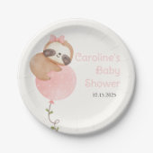Schattigee Luiaard Luiaard Baby shower Luiaard Raf Papieren Bordje (Voorkant)