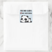 Schattigee luie panda - to do list - NIETS - grapp Vierkante Sticker (Tas)
