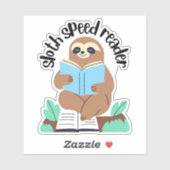 Schattigee luie snelheidslezer waterdicht sticker (Vel)