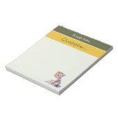 Schattigee luipaard aangepaste naam groene kindere notitieblok (Gedraaid)