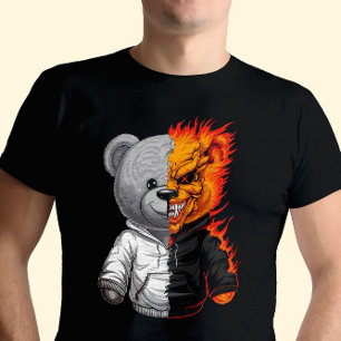 Schattigee maar griezelige spookachtige teddybeer t-shirt