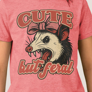 Schattigee maar wilde possum:  sarcastische Humor Tri-Blend Shirt