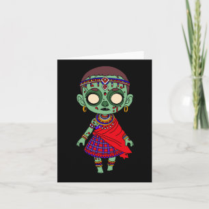 Schattigee Maasai Zombie Notitiekaartje