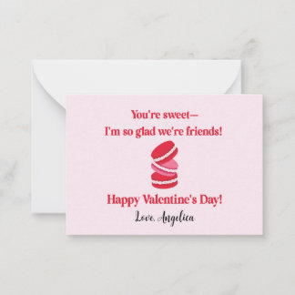 Schattigee Macarons Valentijnsdag Classroom Notitiekaartje