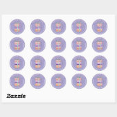 Schattigee macaroon banketbakker Dank u kleine bed Ronde Sticker (Vel)