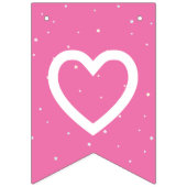 Schattigee magische eenhoorn heet roze meisje happ vlaggetjes (Eerste vlag)