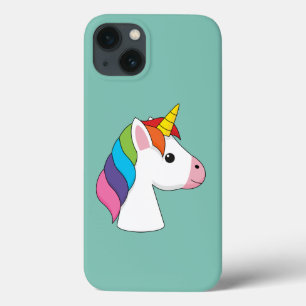 Schattigee Magische Eenhoorn met Kleurrijk Haar iPhone 13 Hoesje