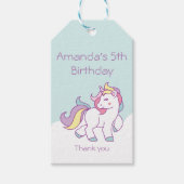 Schattigee Magische Eenhoorn Pastel Baby shower VE Cadeaulabel (Voorkant)