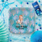 Schattigee Magische Zeemeermin vis koraal zee Verj Papieren Bordje (Feest)