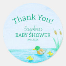 Schattigee Mallard Duck Baby shower Dank u