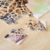 Schattigee mama & Baby giraffe Legpuzzel (Zijkant)