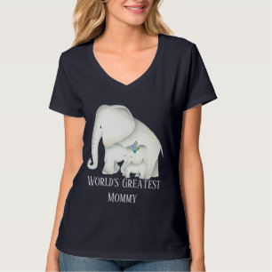 Schattigee mama en Baby olifant T-shirt