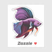 Schattigee man bèta vis Cartoon karakter Sticker (Vel)