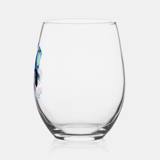 Schattigee mandarijn vis paar uitsparing wijnglas zonder voet (Links)