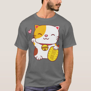 Schattigee Maneki Neko Japans Fortune Cat T-shirt