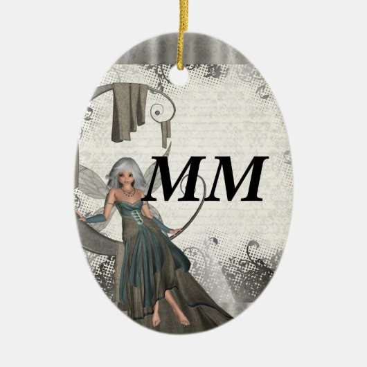 Schattigee manga fee keramisch ornament (Voorkant)