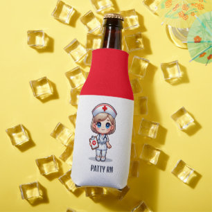 Schattigee Manga Verpleegster met Blond Haar Blauw Flesjeskoeler