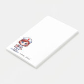 Schattigee Manga Verpleegster Rood Haar Karikatuur Post-it® Notes (Schuin)