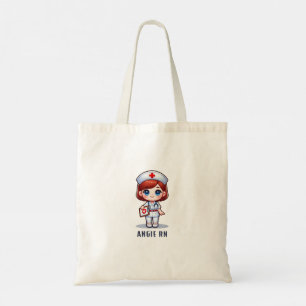 Schattigee Manga Verpleegster Rood Haar Karikatuur Tote Bag