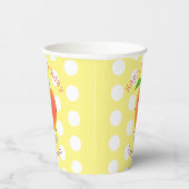 Schattigee mango geel gepersonaliseerde cartoon ve papieren bekers (Rechts)