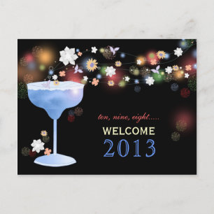 Schattigee Margarita Glass New Years Eve Party Bri Uitnodiging Briefkaart