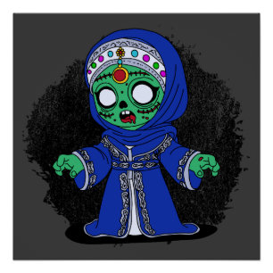 Schattigee Marokkaanse zombie Perfect Poster