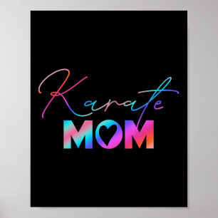 Schattigee Martial Arts Moederdag Rainbow Karate M Poster