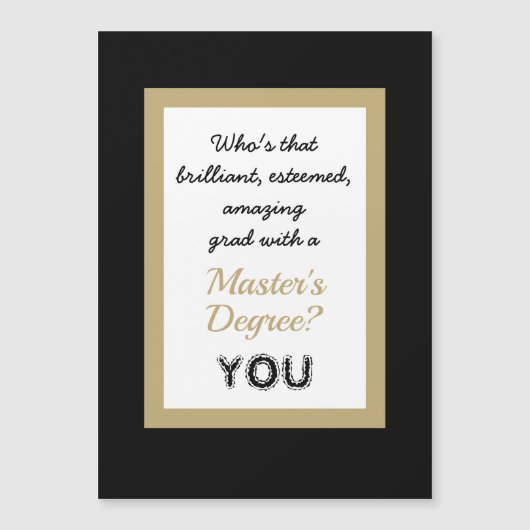 SCHATTIGEE Master's Degree Magnetische Kaart (Voorkant)