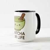 Schattigee Matcha Bowl Sticker Mok (Voorkant rechts)