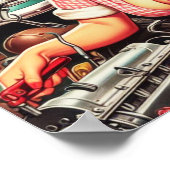 Schattigee Mechanische Pin-up Poster (Hoek)