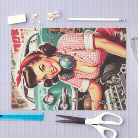 Schattigee Mechanische Pin-up Tissuepapier (Craft)