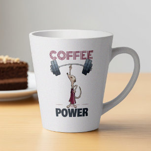 Schattigee Meerkat Coffee Power Gewichtheffen Cart Latte Mok