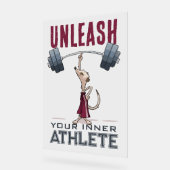 Schattigee Meerkat ontketenen uw innerlijke atleet Acryl Bord (Hoek)