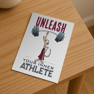 Schattigee Meerkat ontketenen uw innerlijke atleet Briefkaart