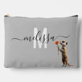 Schattigee Meerkat Waterverf Monogram Naam Etui (Voorkant)