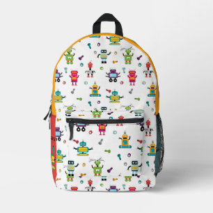 Schattigee Meerkleurige Robots Kinder Robot Custom Bedrukte Rugzak