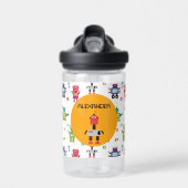 Schattigee Meerkleurige Robots Kinder Robot Custom Waterfles (Voorkant)