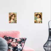 "Schattigee meisje kunst" Muurkunst Sets (Woonkamer)