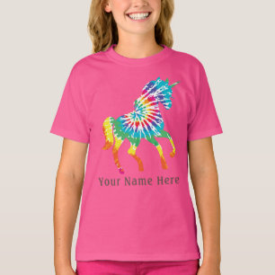 Schattigee Meisjes aangepaste naam Dancing stropda T-shirt