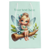 Schattigee meisjes feest fee aanpasbaar medium cadeauzakje (Voorkant)