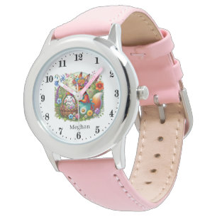 Schattigee Meisjes Gemengde Dieren Fox Bunny Aanpa Horloge