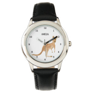 Schattigee Meisjes Kangoeroe Dier Kinder Nieuwsgie Horloge