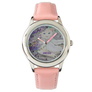 Schattigee Meisjes Kat Dier Kinder Kat Kitten Horloge