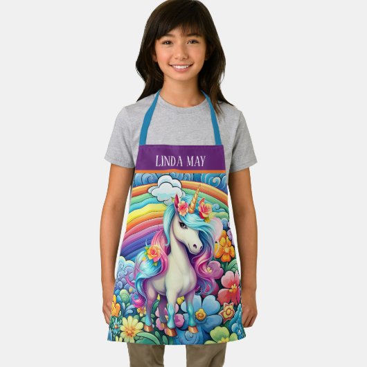 Schattigee meisjes kinder fantasie eenhoorn Voeg n Schort (Insitu)