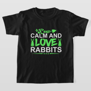 Schattigee meisjes konijnenliefhebbers t-shirt