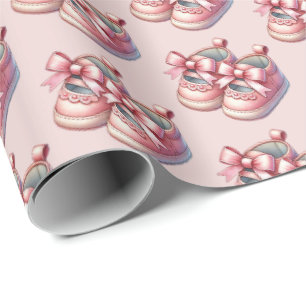 Schattigee meisjes schoenen tegelpatroon cadeaupapier