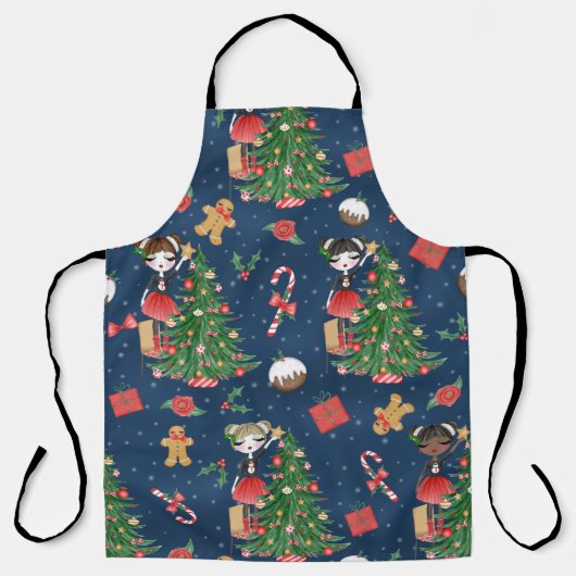 SCHATTIGEE MEISJES VERSIEREN KERSTBOMEN SCHORT (Voorkant)